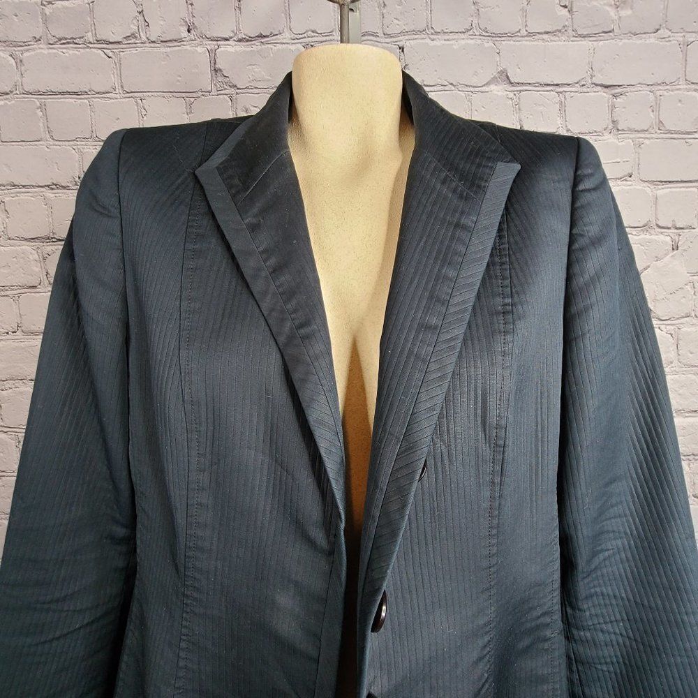 Navy Blazer No Button Blazer, Small